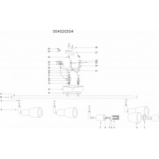 504020504 Мона хром/белый 4*40W Е14 220 V спот