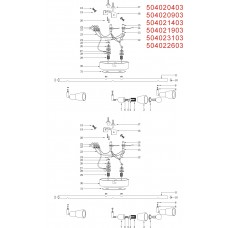 504021403 Мона хром/зеленый 3*40W Е14 220 V спот