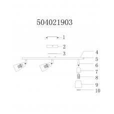 504021903 Мона хром/оранжевый 3*40W Е14 220 V спот