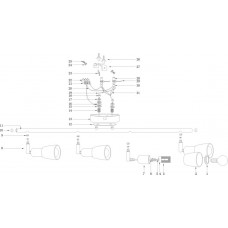 504022004 Мона хром/оранжевый 4*40W Е14 220 V спот