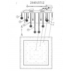 244015712 Каскад  12*20W G4 12 V люстра(пульт)