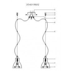 354010602 Лоск хром 2*60W Е14 220 V люстра
