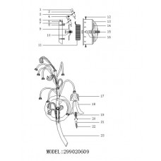 299020609 Валенсия 9*10W G4 12 V  бра