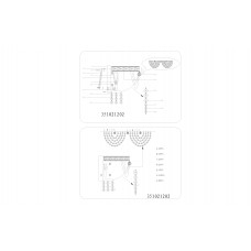 351021202 Изабелла золото 2*60W Е14 220 V бра