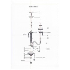 624010406 Илвита 6*60W E14 220 V люстра