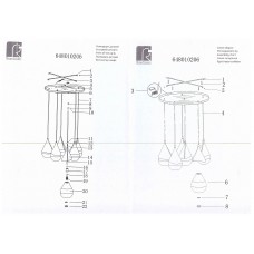 648010206 Капли 6*20W E14 (только энергосбер) 220 V люстра