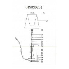 649030201 Ванда 1*40W E14 220 V наст.лампа 649030201 Ванда 1*40W E14 220 V наст.лампа