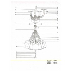 492011919 Котбус 19*3W LED GU10 220 V люстра