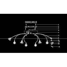 360010612 Амелия хром 12*20W G4 12 V люстра