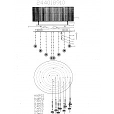 244018910 Каскад 10*20W G4 220 V люстра(пульт)
