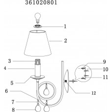 361020801 Каталина хром 1*60W Е14 220 V бра