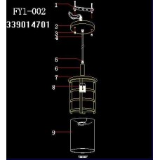 339014701 Восток 1*9W Е27(энергосб) 220 V люстра