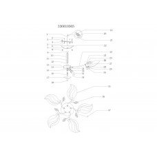 336010505 Сабрина золото 5*60W Е14 220 V люстра