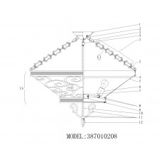 387010208 Флоранс 8*60W E27 220 V люстра 387010208 Флоранс 8*60W E27 220 V люстра