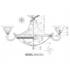 382012812 Люстра CHIARO Айвенго