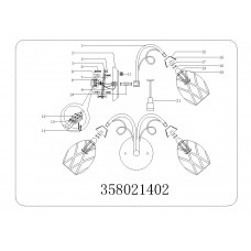 358021402 Грация 2*60W Е14 220 V бра