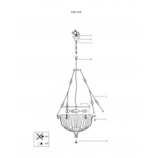 400010204 Орхидея 4*60W E27 220 V люстра