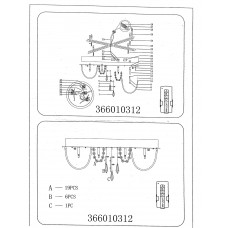 366010312 Изольда 12*20W G4 12 V LED люстра(пульт)