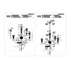 254015416 Версаче 16*60W E27 220 V люстра