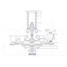 254015806 Версаче 6*60W E27 220 V люстра