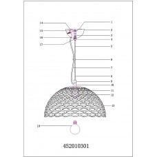 452010301 Галатея 1*95W E27 220 V люстра 452010301 Галатея 1*95W E27 220 V люстра