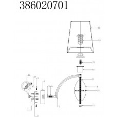 386020701 Палермо 1*40W E14 220 V бра