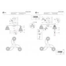 676015403 Нежность 3*40W E27 220 V люстра