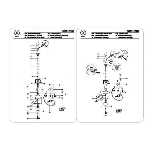 301018106 Люстра MW-Light Свеча