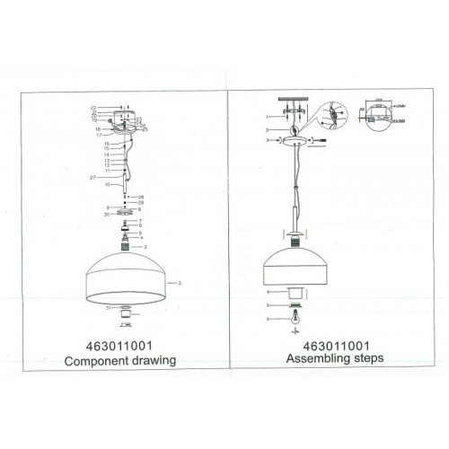 463011001 Клэр 1*60W E27 220 V люстра