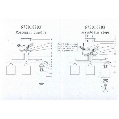 673010803 Светильник De Markt Тетро