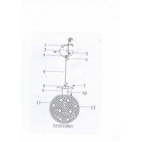 333010801 Скарлет 1*60W  Е27 220 V люстра