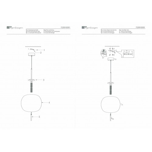 722010201 Ауксис 1*12W LED 220 V люстра