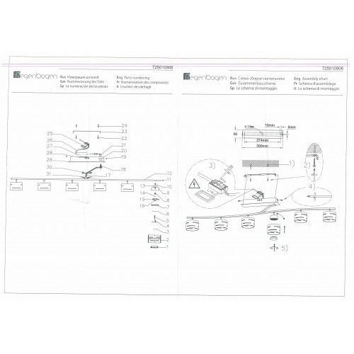 725010906 Чил-аут 6*5W LED 220 V люстра