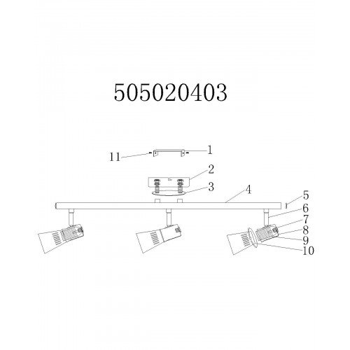 505020403 Соло хром 3*40W R50 Е14 220 V спот