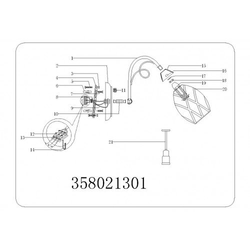 358021301 Бра MW-Light Грация