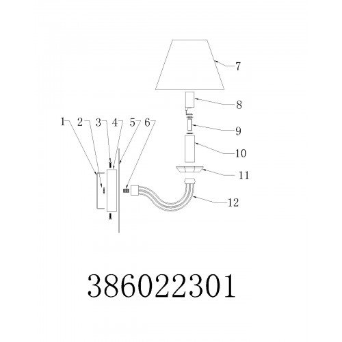 386022301 Палермо 1*40W E14 220 V бра