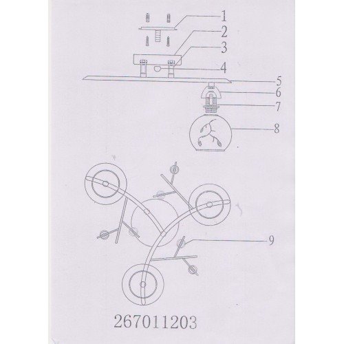 267011203 Фиеста 3*60W Е14 220 V люстра