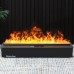 Паровой электрический очаг 3D FireLine 1000 с эффектом синего пламени + 1 прозрачное стекло