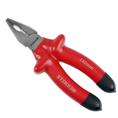 Плоскогубцы комбинированные диэлектрические STEKKER, 180мм, PLE1-180-S 50502 Плоскогубцы комбинированные диэлектрические STEKKER, 180мм, PLE1-180-S 50502