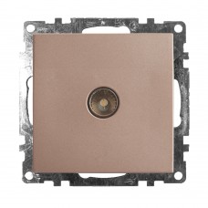 Розетка телевизионная 1-местная (механизм), STEKKER GLS00-7108-02, 75 Ом, 5-862МГц, серия Катрин, шампань 39600 Розетка телевизионная 1-местная (механизм), STEKKER GLS00-7108-02, 75 Ом, 5-862МГц, серия Катрин, шампань 39600