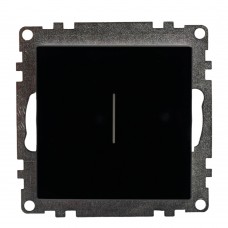 Выключатель 1-клавишный сенсорный (механизм) 250В, 2,5А, серия Катрин, черный STEKKER 50272