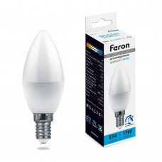 Лампа светодиодная диммируемая Feron LB-771 Свеча E14 11W 230V 6400K 51057 Лампа светодиодная диммируемая Feron LB-771 Свеча E14 11W 230V 6400K 51057