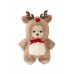 Авторская мягкая игрушка Lina Медведь молочный в костюмчике Олень брелок XS (±15 см) Авторская мягкая игрушка Lina Медведь молочный в костюмчике Олень брелок XS (±15 см)