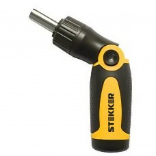 STLS004 Отвертка реверсивная с битами, 14 предметов STEKKER 50408 STLS004 Отвертка реверсивная с битами, 14 предметов STEKKER 50408