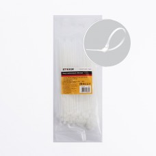 Хомут нейлоновый STEKKER NYCT25-150 2,5x150 мм, d пучка max 35 мм, нагрузка 8 кг, белый, упаковка 100 шт 32773