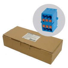 Зажим блочный (групп) для распред.тока нагрузки push-in на 6 точек, сеч 2,5 мм2, 450V, 24А, синий LD580 PTFIX 06/25. Упаковка (72 шт) STEKKER 49750 Зажим блочный (групп) для распред.тока нагрузки push-in на 6 точек, сеч 2,5 мм2, 450V, 24А, синий LD580 PTFIX 06/25. Упаковка (72 шт) STEKKER 49750