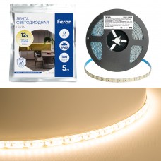 Светодиодная Светодиодная LED лента Feron LS626, 180SMD(2835)/m 17W/m 12V 5000*10*1,22мм 3000К IP65 51638 Светодиодная Светодиодная LED лента Feron LS626, 180SMD(2835)/m 17W/m 12V 5000*10*1,22мм 3000К IP65 51638