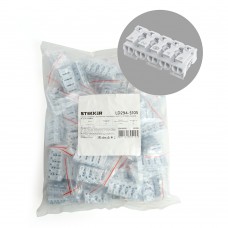 Клемма монтажная с/з STEKKER для подключения фазных проводников, 5 контактных групп (3 ввода, 3 вывода на полюс), LD294-5105. Упаковка (50 шт) 32959 Клемма монтажная с/з STEKKER для подключения фазных проводников, 5 контактных групп (3 ввода, 3 вывода на полюс), LD294-5105. Упаковка (50 шт) 32959