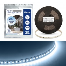 Светодиодная LED лента Feron LS520 стабилизированная, 120SMD(2835)/м 11Вт/м 24V 20000*10*1.22мм 6000К IP20 41278 Светодиодная LED лента Feron LS520 стабилизированная, 120SMD(2835)/м 11Вт/м 24V 20000*10*1.22мм 6000К IP20 41278