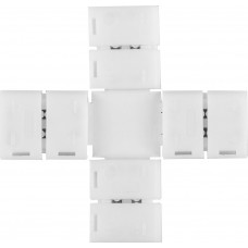 Комплект Х коннекторов  с соединителем для светодиодной ленты RGB (5050/10мм), LD192. Упаковка (10 шт) Комплект Х коннекторов  с соединителем для светодиодной ленты RGB (5050/10мм), LD192. Упаковка (10 шт)